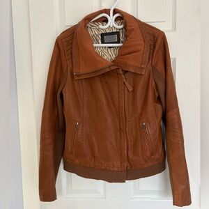 Mackage western inspired tan leather jacket in like new condition